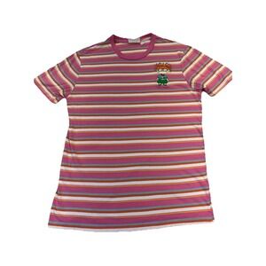 Nickelodeon Rugrats Men T-Shirt Small Pink Striped Tommy‎ Chuckie Embroidered